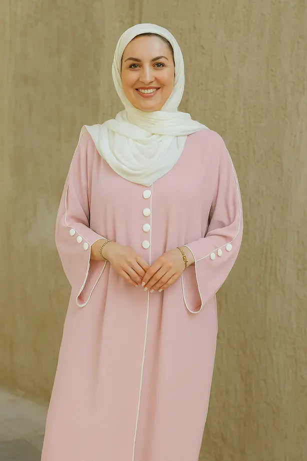 Abaya Boutons Décoratifs Manches - L'Art du Détail Raffiné