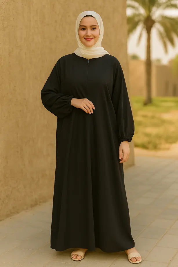 Abaya Sportswear Zip Moderne - L'Athleisure Chic Réinventé