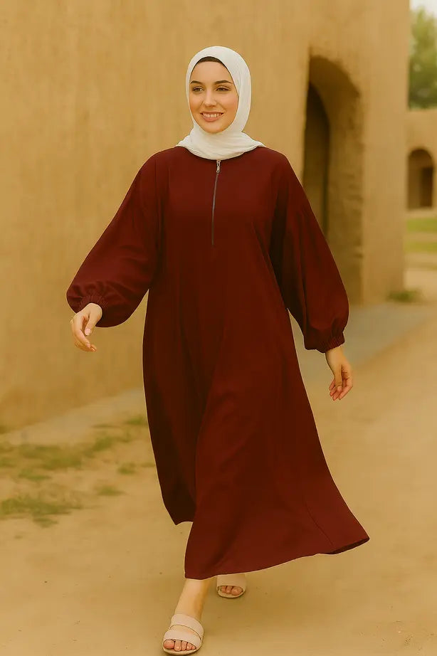 Abaya Sportswear Zip Moderne - L'Athleisure Chic Réinventé