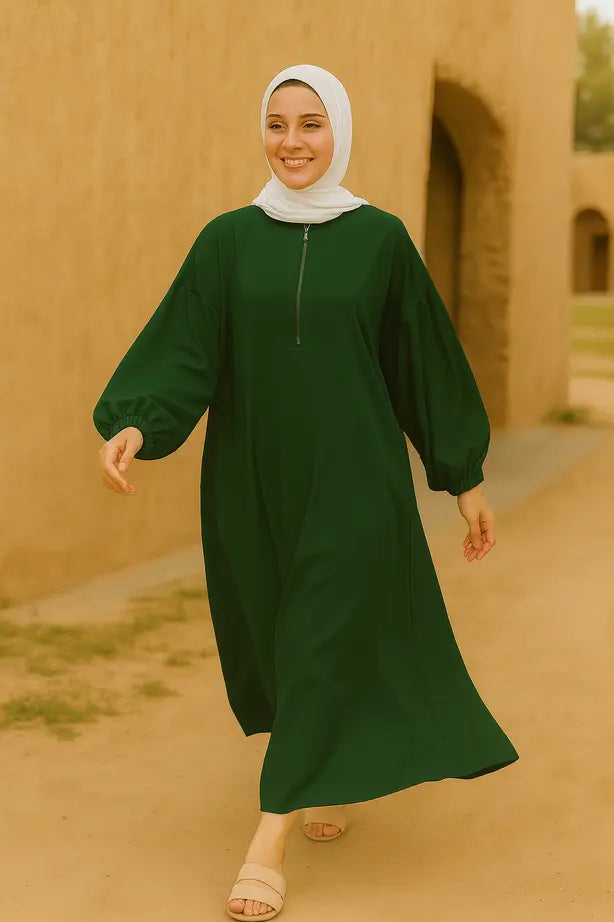 Abaya Sportswear Zip Moderne - L'Athleisure Chic Réinventé