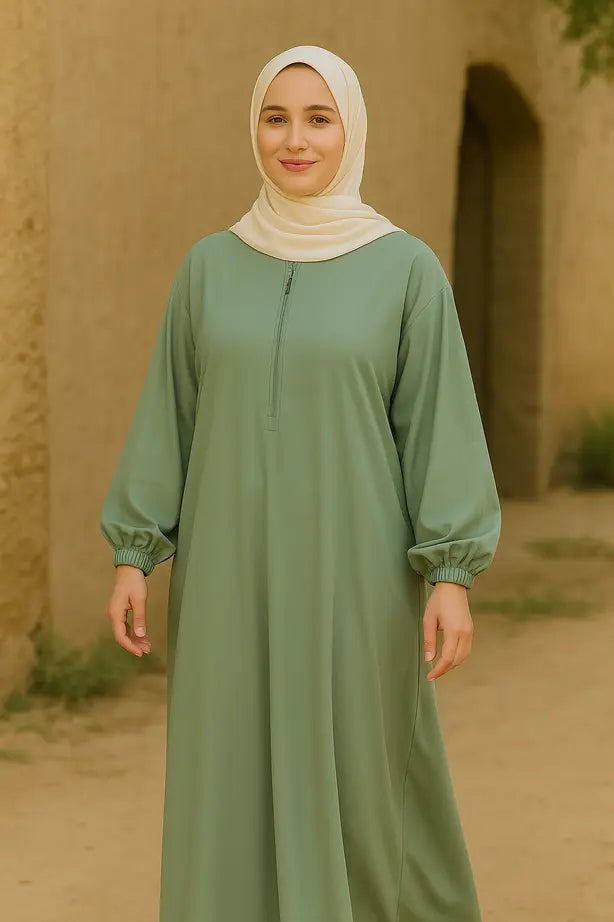 Abaya Sportswear Zip Moderne - L'Athleisure Chic Réinventé