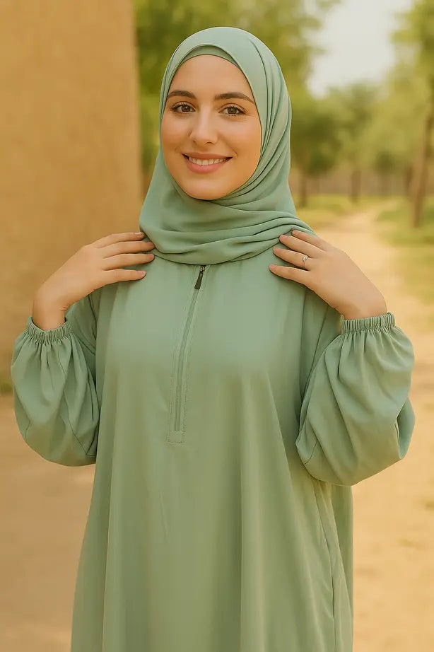 Abaya Sportswear Zip Moderne - L'Athleisure Chic Réinventé