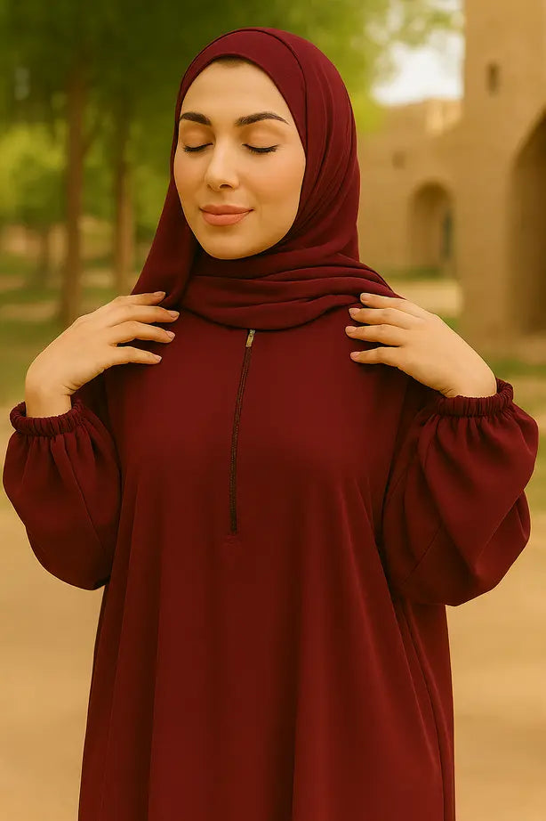 Abaya Sportswear Zip Moderne - L'Athleisure Chic Réinventé