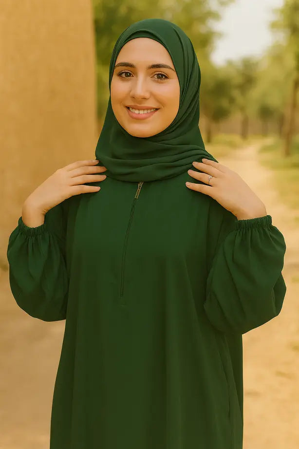 Abaya Sportswear Zip Moderne - L'Athleisure Chic Réinventé